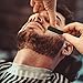 Straight Edge Razor AKUNSZ Professional Black Barber Straight Razor with 100 Single Edge Razor Blades and Barbers Razor Case - High-Quality Garapa wooden Handle