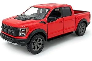 KiNSMART Ford F-150 Raptor 2022 12,7 cm à l'échelle 1:46 moulé sous pression (rouge)