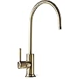 iSpring GA1-AB Heavy-Duty Contemporary Non-Air Gap RO Faucet – Premium Lead-Free Design for RO Filtration Systems & Bar Sinks, Antique Brass