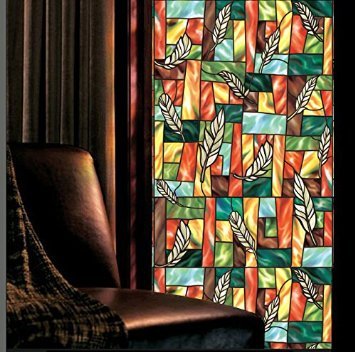 VViViD Static Cling Wheat Tile Mosaic Theme Window Film - Thumbnail 3
