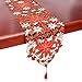 Simhomsen Embroidered Christmas Holiday Poinsettia Table Runners, Dresser Scarves 13 × 72 Inch