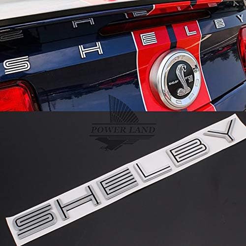 1pc Black Inset Silver 3D Shelby Lettering Decklid Body Stickers Badge Emblem Decal Sticker For Cobra GT