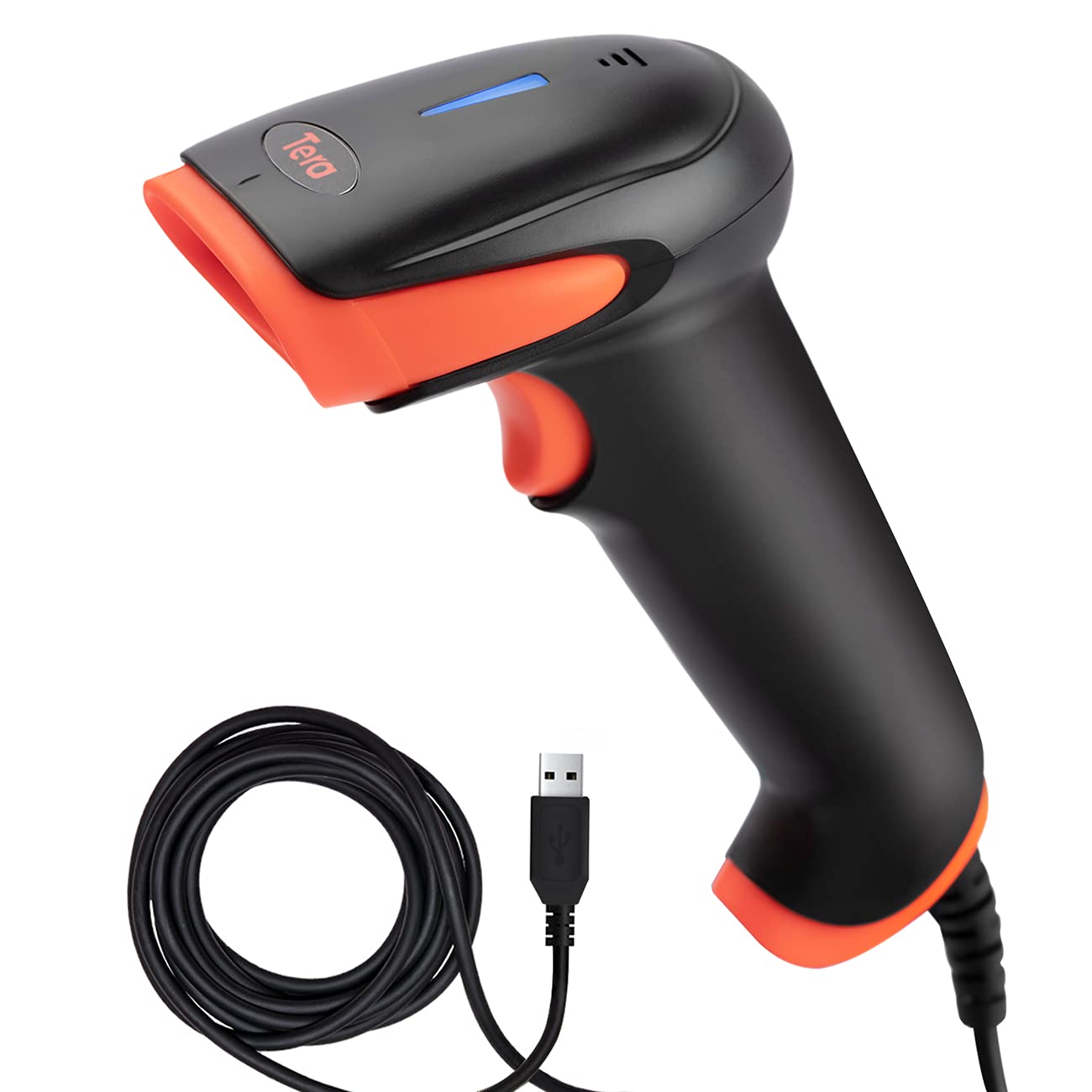 Tera Barcode Scanner CCD USB Wired 1D Handheld Bar Code Reader, Read Screen Digital Smartphone Barcode Plug and Play, 1500C — image 1