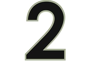 C CARVATURE Bright Light House Numbers for Indoor and Outdoor, 5” Glow in the Dark Illuminated Address Numbers for Home, All-Weather Glowing House Address Numbers for Horizontal or Vertical Mounting (2)