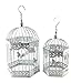Bellaa 23585 Antique Vintage Bird Cage Metal White 2pcs 20 inch16 inch Birdcagesthumb 2