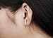 D.B.MOOD Rectangle Bar Stud Earrings Rose Gold Plated Stainless Steel Earring for Women Short