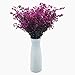 CATTREE Artificial Shrubs Bushes, Plastic Fake Plants Wedding Indoor Outdoor Home Garden Verandah Kitchen Office Table Centerpieces Arrangements Christmas Decoration Fuchsia 8 pcs