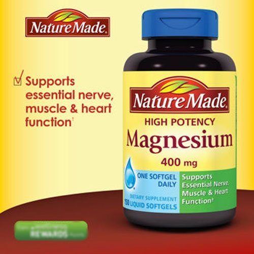 Nature made magnesium 400mg liquid softgel 150 ct