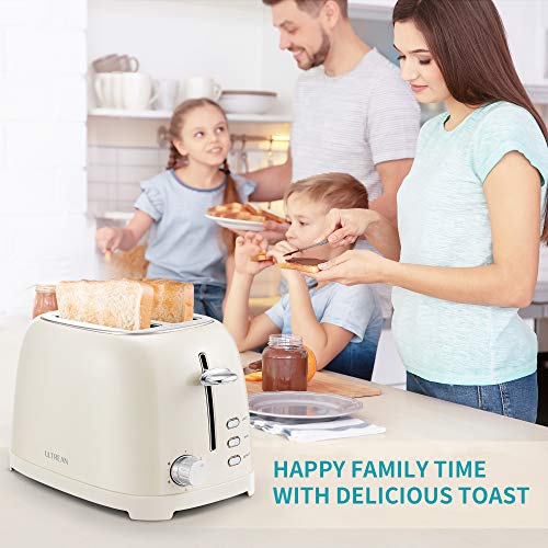 Ultrean Toaster 2 Slice with ExtraWide Slot for Toasting Bagels, Breads, Waffles & More