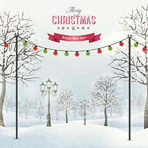 Holiday Styling String Light Poles for Outdoors (1 x 9ft) Push Down Middle to Stay Strong Straight and Sturdy with LED Hanging Solar Bulbs for House Garden Cafe Wedding Party - Thumbnail 6