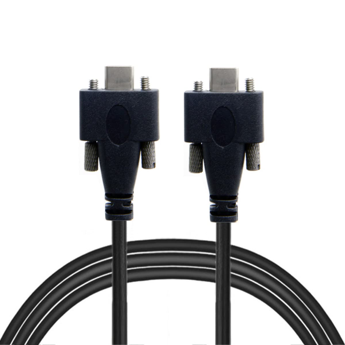 CY Cable USB-C USB 3.1 Type-C Dual M2 Screws Locking to Locking USB-C 10Gbps Data Cable Panel Mount Type