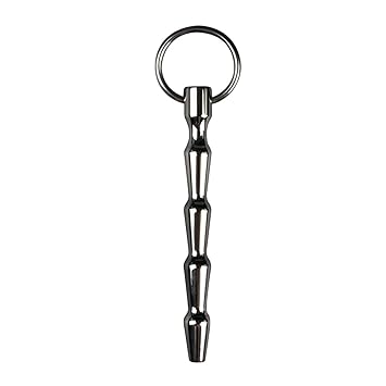 Sinner Gear Ribbed urethral Sounds, Hollow Metal Dilator - (Ø Length 14 cm &