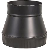 UNITED STATES HDW MFG/U S HA BM0061 6x7 BLK 24GA Increaser | Stove Pipe Fittings, Stove Pipe Increasers, Wood Stove Accessories, Black Stove Pipe, Imperial BM0061 Increaser, 6 to 7 in
