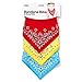 Mustachifier Premium Bandana Drool Bibs for Boys, Girls, Babies, Toddlers - Absorbent Mess Free - Soft Cotton/Polyester (Set of 3) (Red/Yellow/Blue)