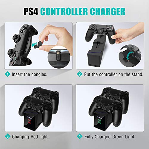 image for Oussirro PS4 Controller Charger ps4 charging station ps4 charging dock
