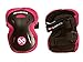 Punisher Skateboards Girls Elbow, Knee, and Wrist Pad Set for Skateboarding or BMX, Youth Ages 8+, Pink