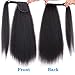 Ponytail Extension Synthetic Magic Paste Heat Resistant Afro Kinky Straight Synthetic Wrap Around Ponytail Clip In Hairpiece Corn Wave Ponytail 22 Inch 100g (22 inch, 2#)