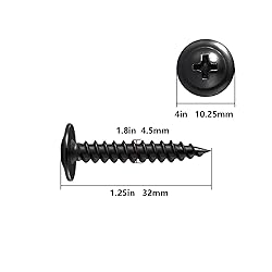 (200 pcs) Wensilon #10×1-1/4" Black Phillips Truss