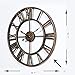 Aero Snail Vintage Retro 20-inch Dia Large Iron Metal Indoor Wall Clock with Roman Numerals ¡­