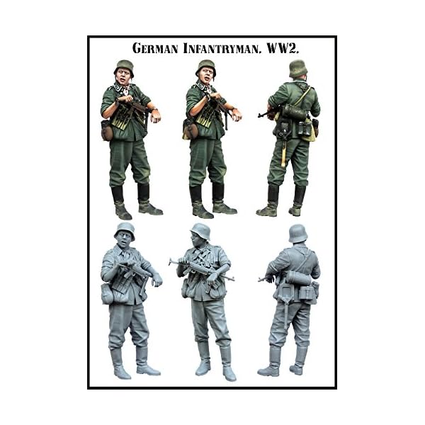 XINGCHANG 1/35 Resin Figure Model Kit WWII Infanterie Unmontiert Unlackiert