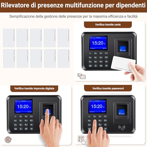 Diseleri Fingerprint Attendance Alarm Clock for Employees