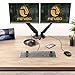 Dual Monitor Stand - FEZIBO Adjustable Full Motion Monitor Mount, C Clamp and Grommet Mount for 2 Screens from 17 to 29 inches Gas Spring LCD Computer Screens