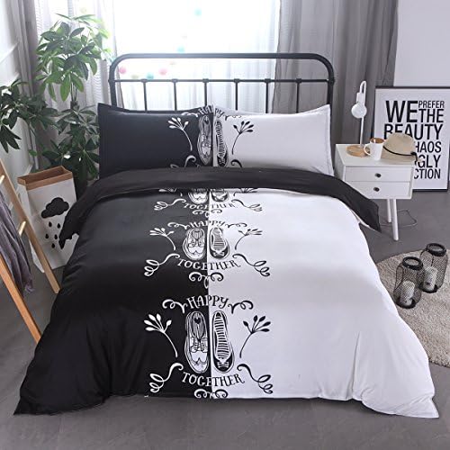 Lpisyem 3 Pieces Duvet Cover and Pillow Shams Home Bedding Sets Solid Color 3D Printing Design Soft Breathable Microfiber Comforter Quilt Cover Set with Zipper Closure (Queen size, 90” ×90”)