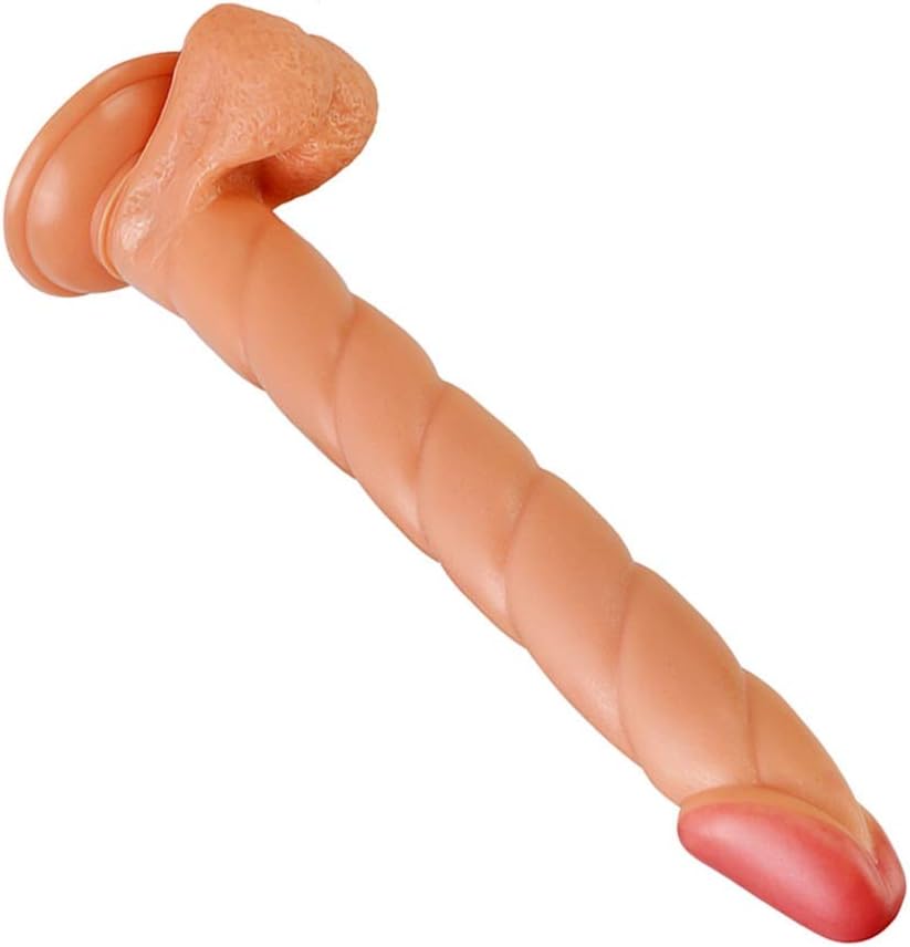 MXYLYM7 Běd Hěǎd Wǎnd, Beginner Waterproof PVC (length: 30.5 Cm, Diameter: 4.5 Cm) Twisted Extra Long Back Massaging Handheld Rotating (Color : Meat color)