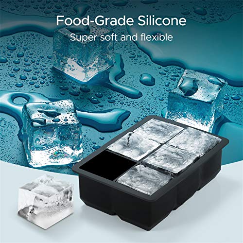 OMORC Ice Cube Trays, Silicone Ice Ball Maker Easy Release Food Grade