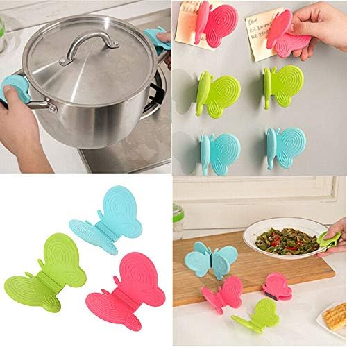 HECONOLE Adorable Butterfly-Shaped Silicone Anti-Scald Device Kitchen Tool Gadget
