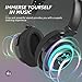 MindKoo Bluetooth Headphones Wireless Over Ear Cat Ear Headphones with LED Light Foldable Built-in Microphone and Volume Control for Cell Phones/iPhone/iPad/Laptop/PC/TV Kids Boys Girls Friendsthumb 3