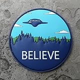Believe UFO Aliens PVC Morale Patch - Hook Backed by NEO Tactical Gear