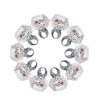 ROUNDSQUARE Bachelorette Party Light Up Rings Engagement Diamond Rings - 10 Packs