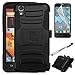 BLACKBERRY DTEK50 Case, Phonelicious (Tm) BLACKBERRY DTEK50 Xtreme [Heavy Duty] Hybrid Dual Layer Kickstand Belt [Holster Clip] Combo Rugged Tuff+ Screen Protector & Stylus (BLACK XC)