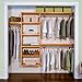 John Louis Home 12-Inch Deep Premier Closet Organizer-Honey Maple Finish