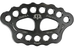 Omega Pacific 13 Hole Rigging Plate - Firefighting and Rescue Equipment, Multi-Point Connector with 20 mm Holes, NFPA 1983 Certified, 50 kN, Weight 436 g