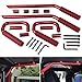 AUTOSAVER88 Front Rear Grab Handle Bar Kit Compatible for 2007-2018 Jeep Wrangler JK Unlimited 4 Doors Solid Steel Grab Bar - Red