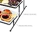 Kenley 3 Tier Serving Tray Tiered Stand - Three-tiered Cake Cupcake Appetizer Dessert Fruit Finger Food Display Platter Server Plate for Parties - Steady Galvanized Metal Frame Rack