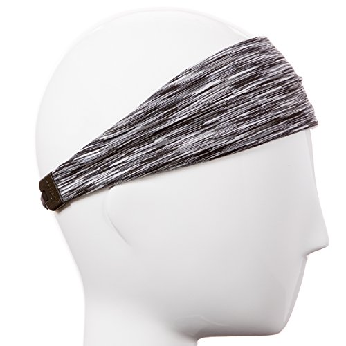 Hipsy Xflex Space Dye Adjustable & Stretchy Wide Headbands for Women (Space Dye Grey)