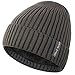 Novawo Winter Fluff Lined Beanie Hat Knit Skull Cap