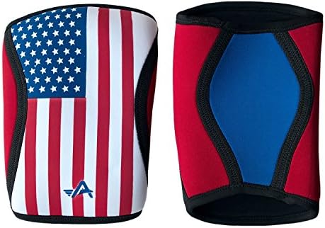 Knee Sleeve for Premium Compression Knee Support to Reduce Joint Pain and Speed Up Recovery - Neoprene Knee Sleeves for Functional Fitness - Sold as a Pair (2 Per Pack) (Stars &amp; Stripes, L)