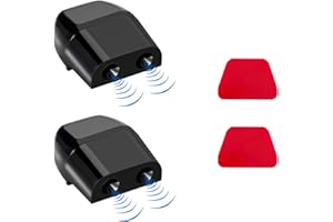 Sylvil 2 PCS Deer Whistles for Car, Auto Save a Deer Warning Device, Universal Deer Horn with Rubber Pads to Avoid Collision, Animal Alert Motorcycle Car Accessories (Black)