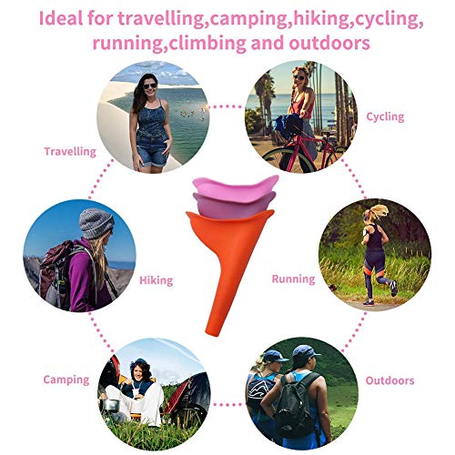 G.S Yozoh Portable Outdoor Women Reusable Camping Travel Urinal Female Toilet Urine Device, Pack of 3