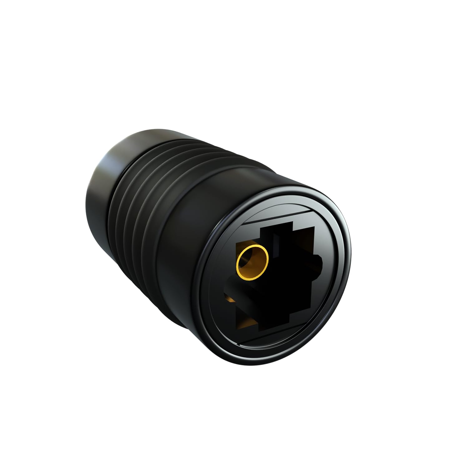 rhinocables - Toslink Optical Audio Coupler | Seamless Connectivity | Interference-Free Signal | Versatile Compatibility | Durable Construction, Gold, Coupler