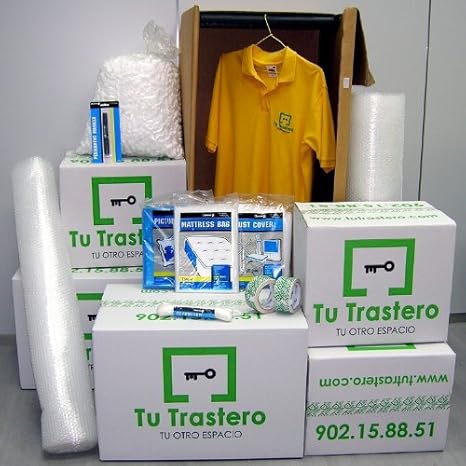 Pack Pequeña Mudanza (Cajas de cartón, armario, precinto y burbuja): Amazon.es: Hogar