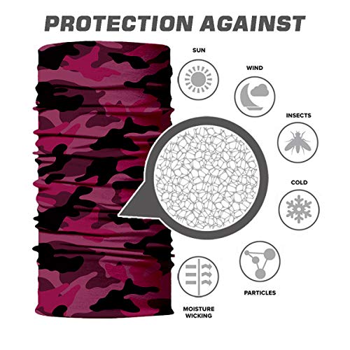MIRKOO 3D Premium Breathable Seamless Tube Camouflage Half Face Mask, Windproof Dust-proof UV Protection Bicycle Bike Motorcycle Face Mask for Cycling Hiking Camping Climbing Fishing (OCAMO-011)