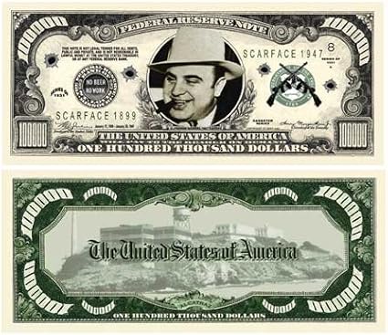 Amazon Com American Art Classics Pack Of 100 Al Capone 00 Bill Best Gift For Fans Of The Infamous Chicago Gangster Toys Games