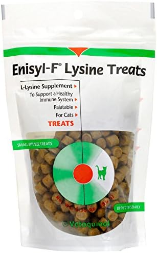 Enisyl-f Lysine Treats for Cats, Helps Reduce Severity and Duration of Feline Herpes Virus Infections 180 Gram