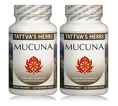 Mucuna 15% L-Dopa - 500 mg. 240 Vcaps (2 Pack - 120 ct./ea) - Full Spectrum Extract