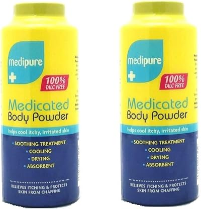 Medipure RSA 2 Medicated Body Powder 100% Talc Free Cools Itchy Skin